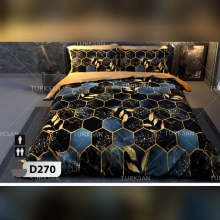 روتختی دونفره ترکیبی ماربل و هندسی طرحدار۶تکه ترکسان