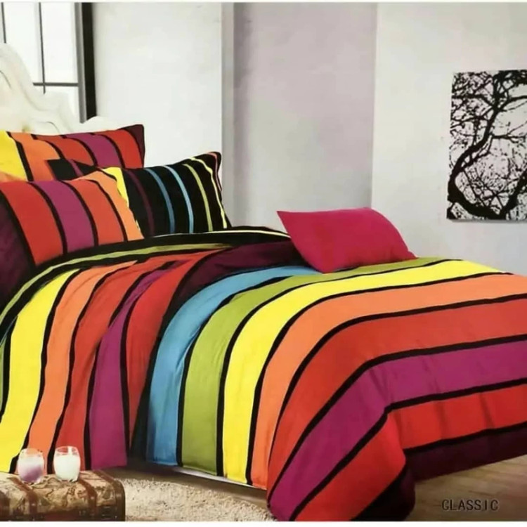 روتختی ابرنگی دو رو طرح مداد رنگی دونفره