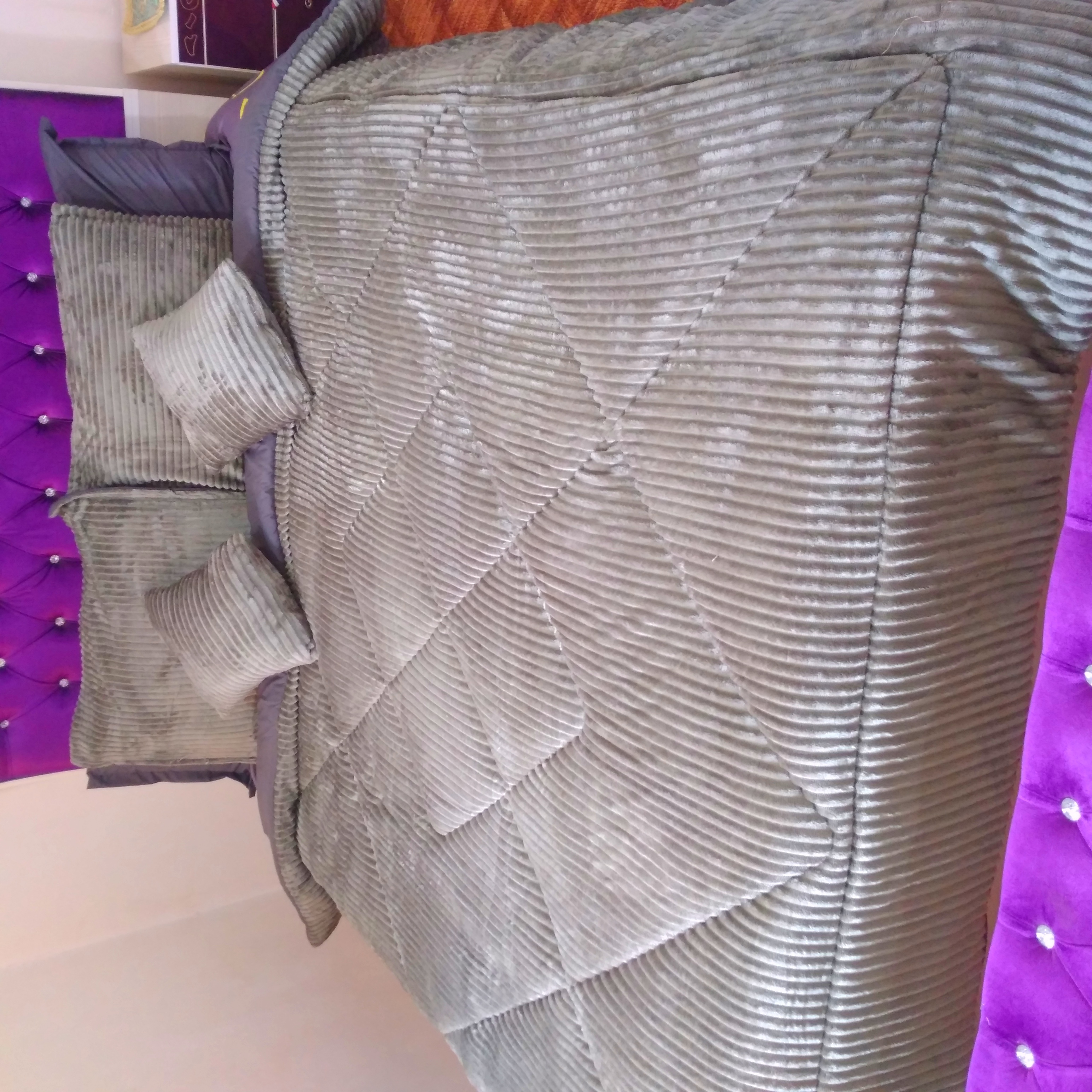 روتختی دونفره مخمل طوسی