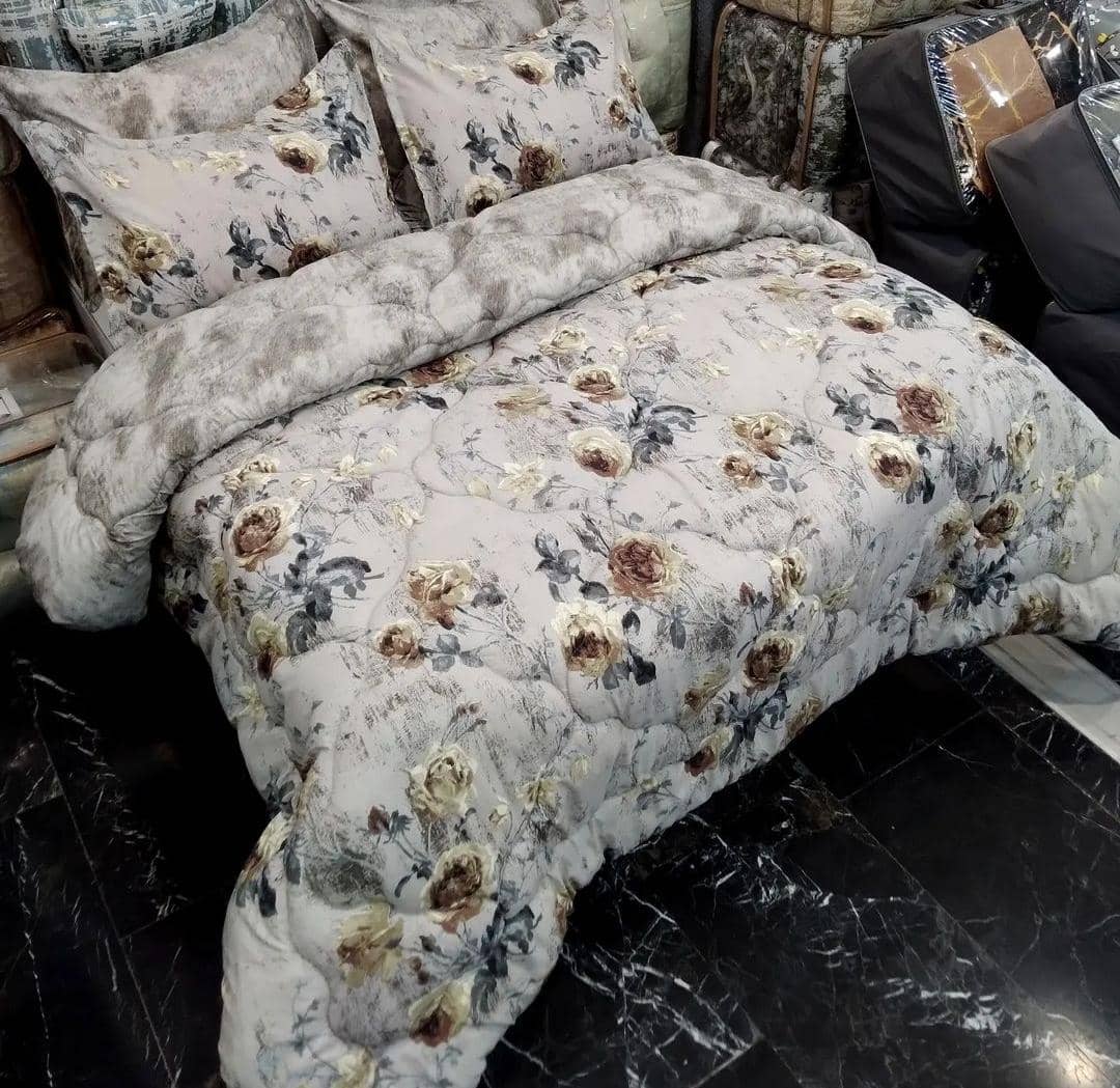 روتختی گل کرم دونفره ۶ تکه دورو