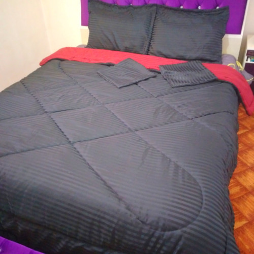 روتختی دونفره مشکی زرشکی ژاکارد