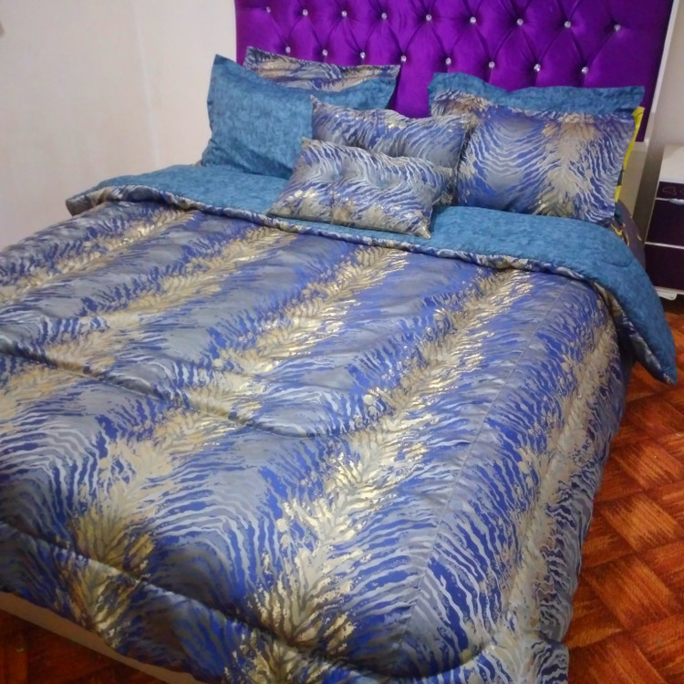 روتختی دونفره ۸تکه کرم آبی