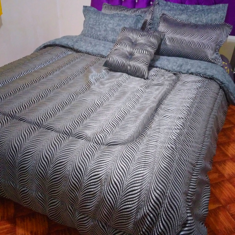 روتختی ژاکارددونفره ۸ تکه طوسی نقره ای