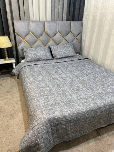 روتختی دونفره پنبه دوزی ۴تکه طوسی