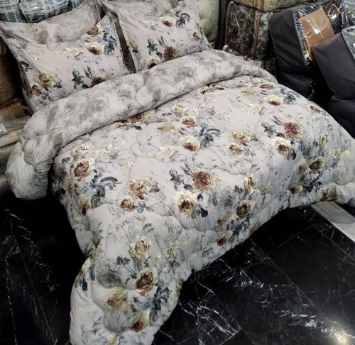 روتختی گل کرم دونفره ۶ تکه دورو