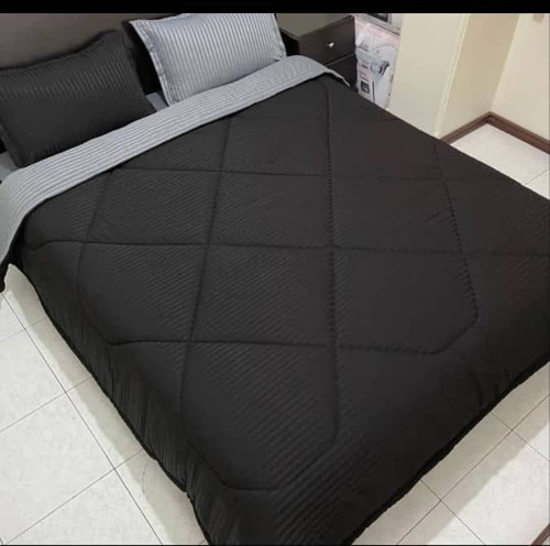 روتختی دونفره هتلی مشکی طوسی تیره