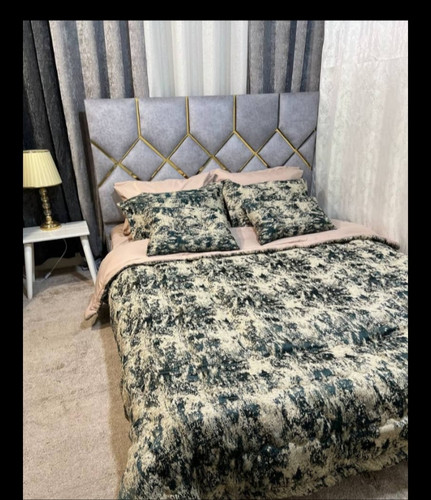 روتختی مخمل گرم بالا پتینه دونفره ۸تکه سبز